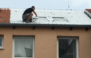 Strecha bytového domu, Brno